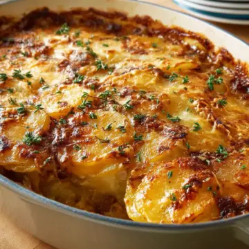 French Onion Potatoes au Gratin