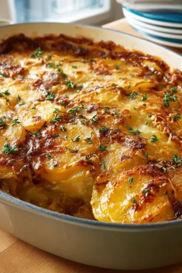 French Onion Potatoes au Gratin