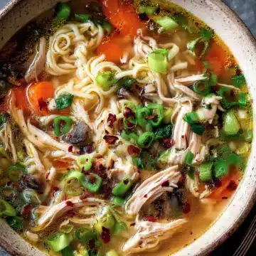 Ginger Garlic Chicken Noodle Soup