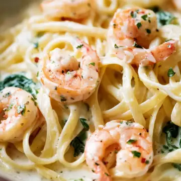 Creamy Garlic Prawn Pasta