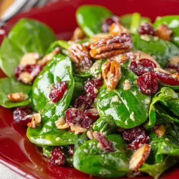 Cranberry Almond Spinach Salad