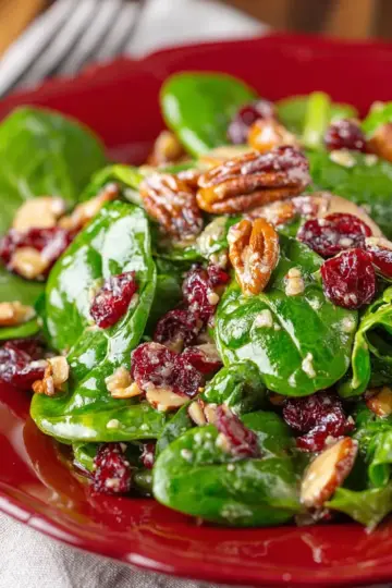 Cranberry Almond Spinach Salad