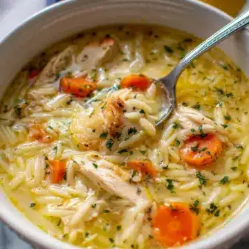 Lemon Chicken Orzo Soup
