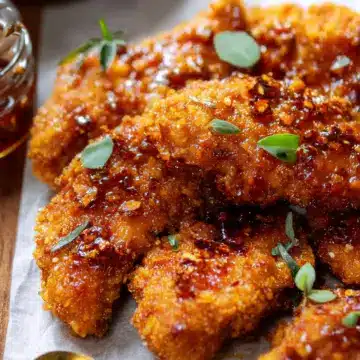 Baked Crunchy Hot Honey Chicken