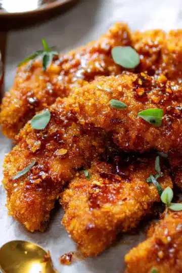 Baked Crunchy Hot Honey Chicken