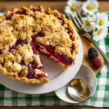 Easy Blackberry Crumble Pie