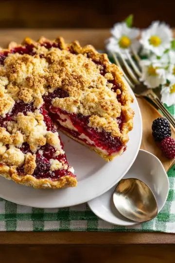Easy Blackberry Crumble Pie
