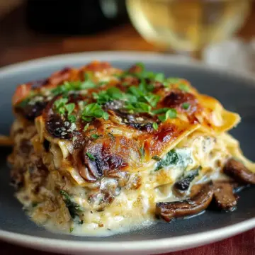 Mushroom Spinach Lasagna