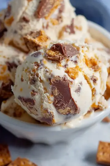 Homemade Butterfinger Ice Cream