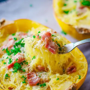 Spaghetti Squash Carbonara