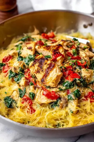 Tuscan Chicken and Spaghetti Squash