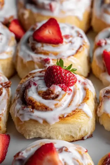 Strawberry Shortcake Cinnamon Rolls