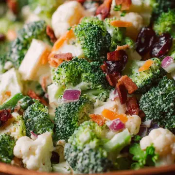 Broccoli and Cauliflower Salad