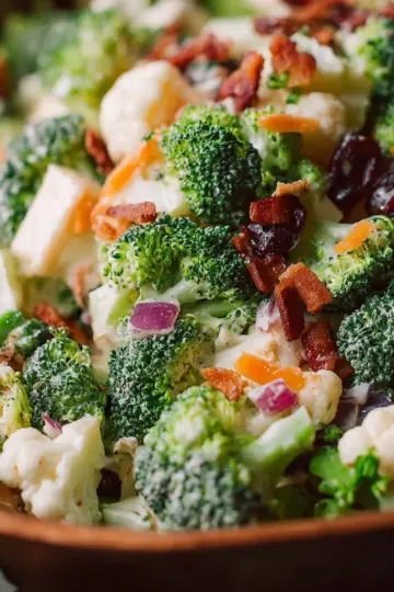 Broccoli and Cauliflower Salad
