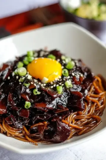 Korean Black Bean Sauce Noodles