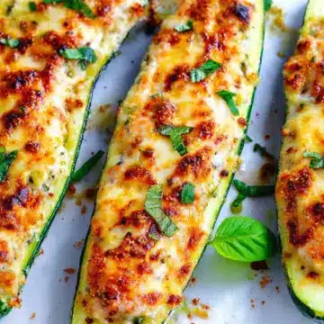 Cheese Stuffed Zucchini Boats
