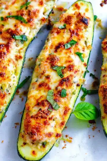 Cheese Stuffed Zucchini Boats