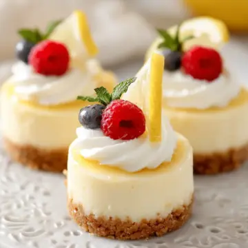 Mini Lemon Cheesecakes