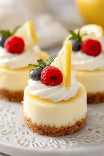 Mini Lemon Cheesecakes