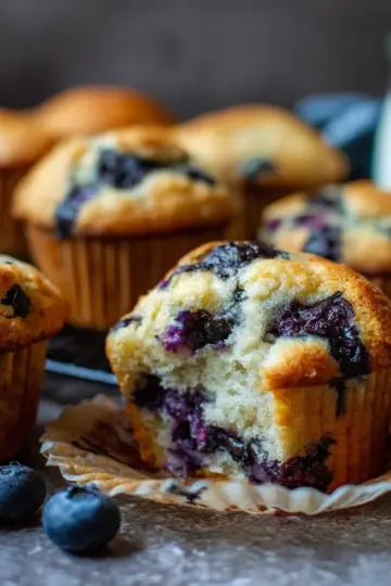 Greek Yogurt Blueberry Muffins
