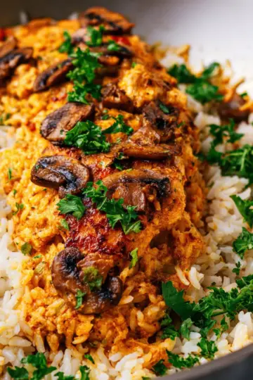 Smothered Chicken and Rice