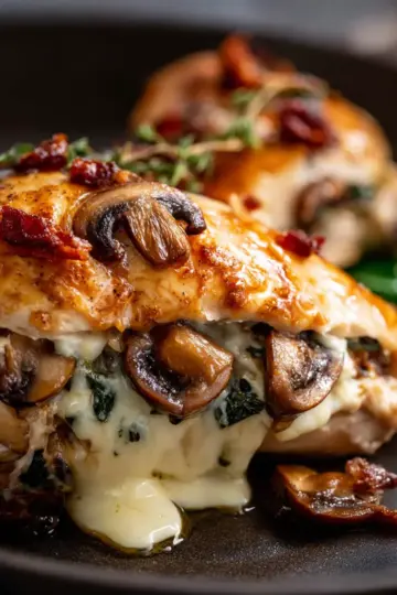 Mushroom-Stuffed Chicken Breast