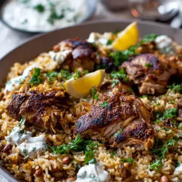 One Skillet Baked Chicken Shawarma and Rice