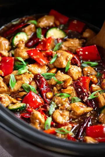Skinny Slow Cooker Kung Pao Chicken
