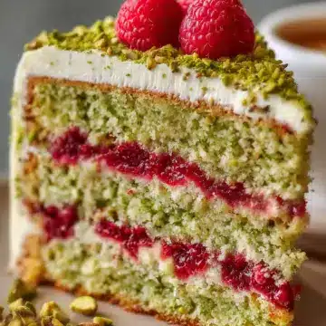 Easy Pistachio Raspberry Dream Cake