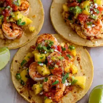 Chili Lime Shrimp Tacos with Mango Salsa