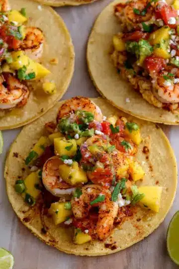 Chili Lime Shrimp Tacos with Mango Salsa