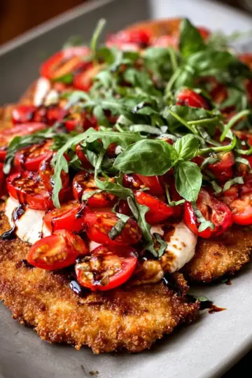 Chicken Milanese with Tomato and Mozzarella
