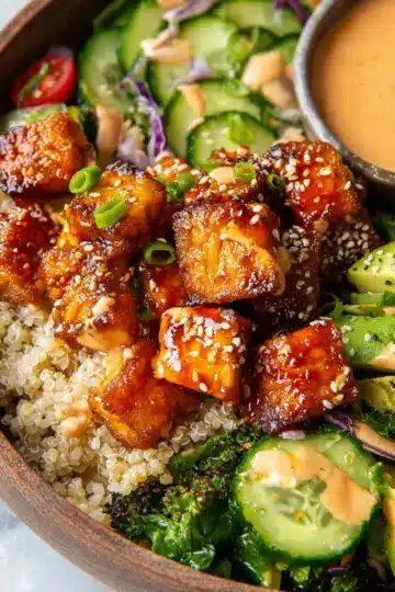 Crispy Bang Bang Salmon Bites Bowls
