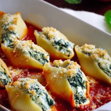 Spinach and Ricotta Stuffed Shells