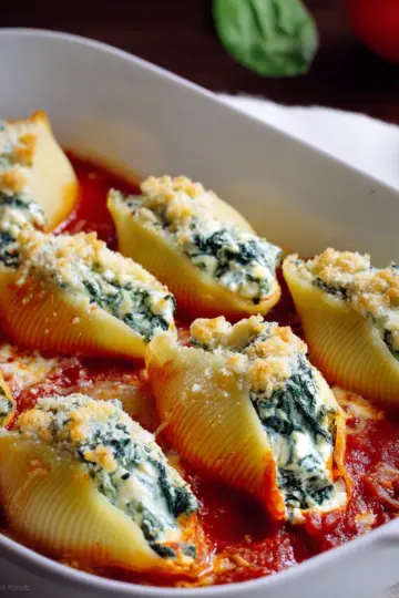 Spinach and Ricotta Stuffed Shells