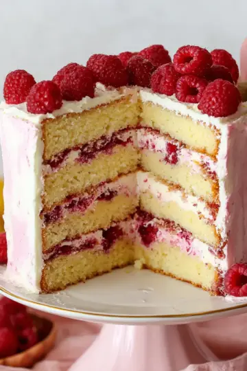 Lemon Raspberry Layer Cake