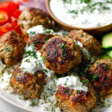 Healthy Greek Turkey Meatballs With Tzatziki