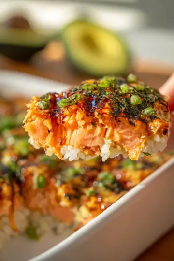 Salmon Sushi Bake