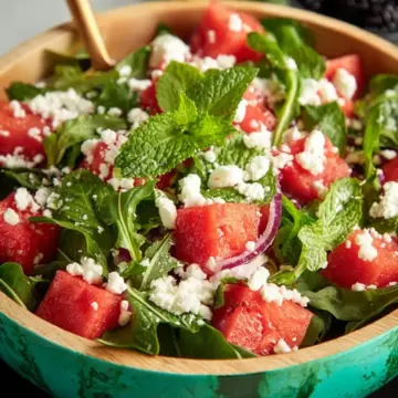 Watermelon Salad with Feta and Mint