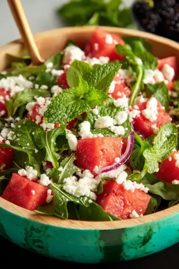 Watermelon Salad with Feta and Mint