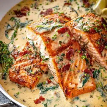 Creamy Garlic Butter Tuscan Salmon