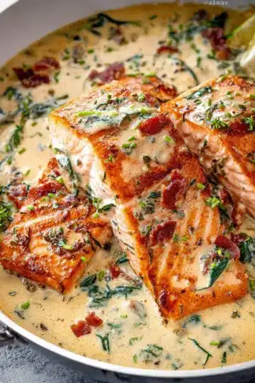 Creamy Garlic Butter Tuscan Salmon