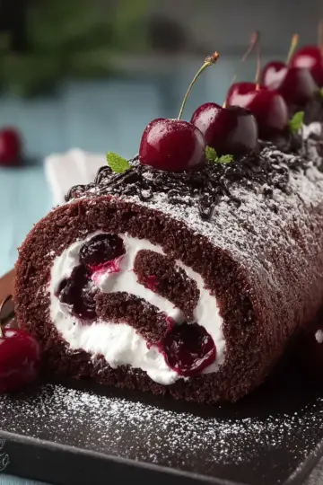 Black Forest Cake Roll