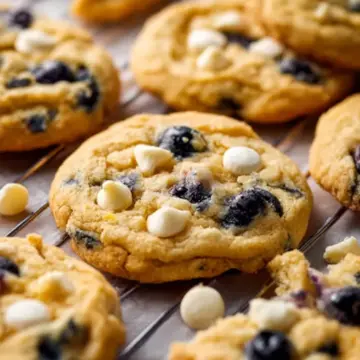 Lemon Blueberry Cookies with White Chocolate