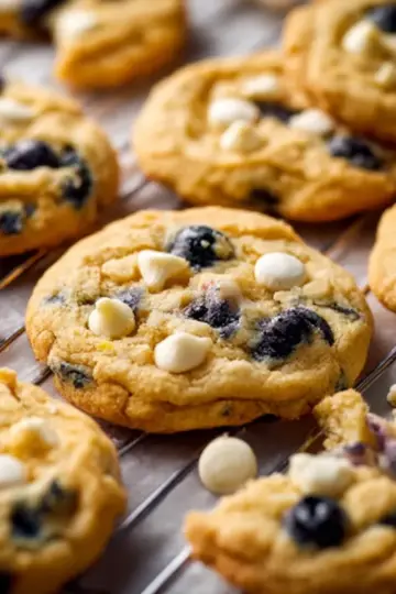 Lemon Blueberry Cookies with White Chocolate