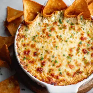 Crab Rangoon Dip with Crispy Wonton Chips