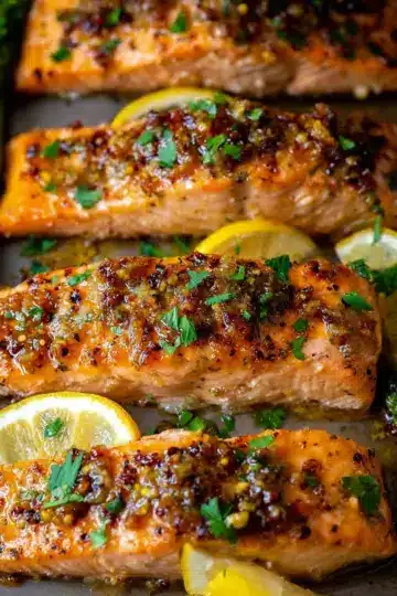Honey Garlic Butter Baked Salmon