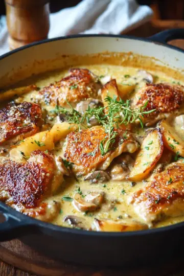 French Chicken Casserole a la Normande