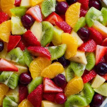 Honey Lime Rainbow Fruit Salad