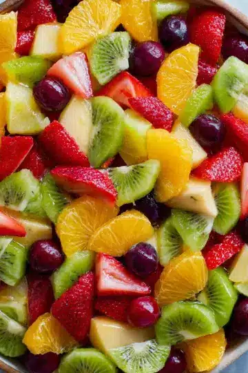 Honey Lime Rainbow Fruit Salad
